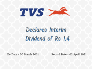 TVS Motor Declares 2nd Interim Dividend of Rs 1.4