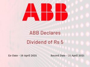 ABB India Limited Declares Dividend of Rs 5