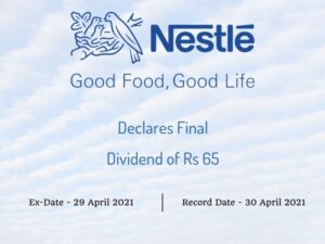 Nestle India Limited Declares Final Dividend of Rs 65