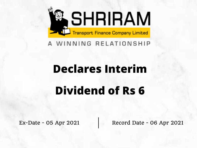 SRTRANSFIN Declares 2nd Interim Dividend of Rs 6