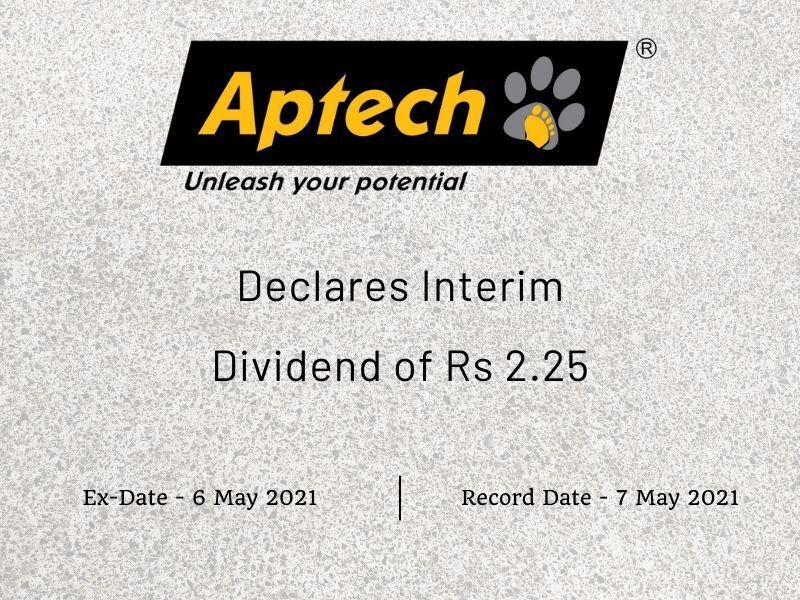 Aptech Limited Declares Interim Dividend of Rs 2.25