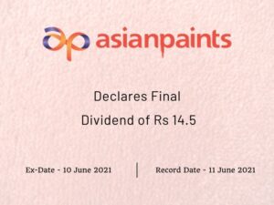 Asian Paints Limited Declares Final Dividend of Rs 14.5