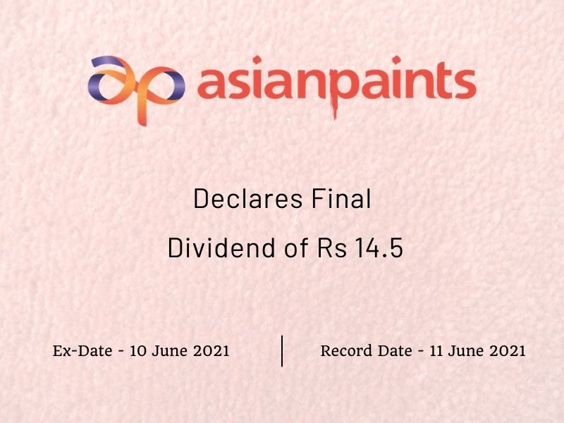 Asian Paints Limited Declares Final Dividend of Rs 14.5