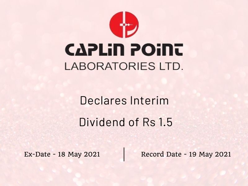 Caplin Point Laboratories Ltd Declares Interim Dividend of Rs 1.5