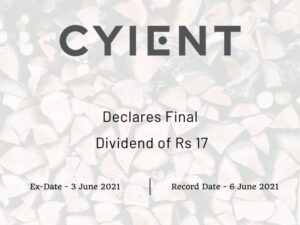 Cyient Limited Declares Final Dividend of Rs 17