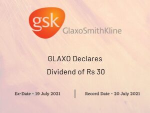 GlaxoSmithKline Pharmaceuticals Ltd Declares Dividend of Rs 30