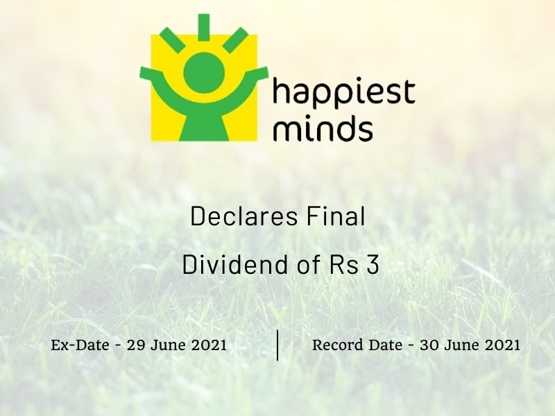 Happiest Minds Technologies Ltd Declares Final Dividend of Rs 3