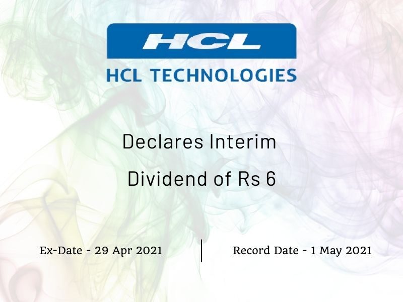 HCL Technologies Declares Interim Dividend of Rs 6