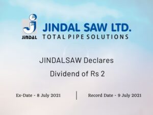 Jindal Saw Ltd Declares Final Dividend of Rs 2