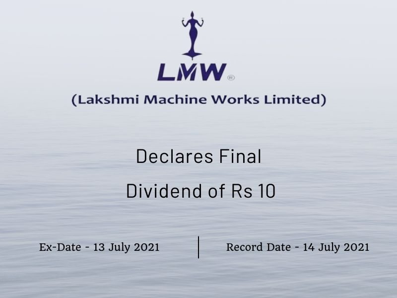 Lakshmi Machine Works Limited Declares Final Dividend of Rs 10