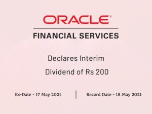 Oracle Financial Services Software Declares Interim Dividend of Rs 200