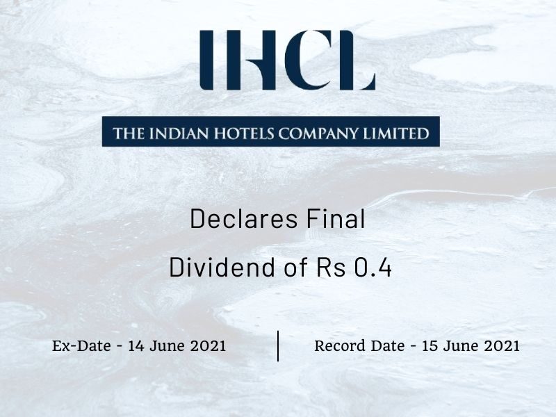 The Indian Hotels Company Ltd Declares Final Dividend of Rs 0.4