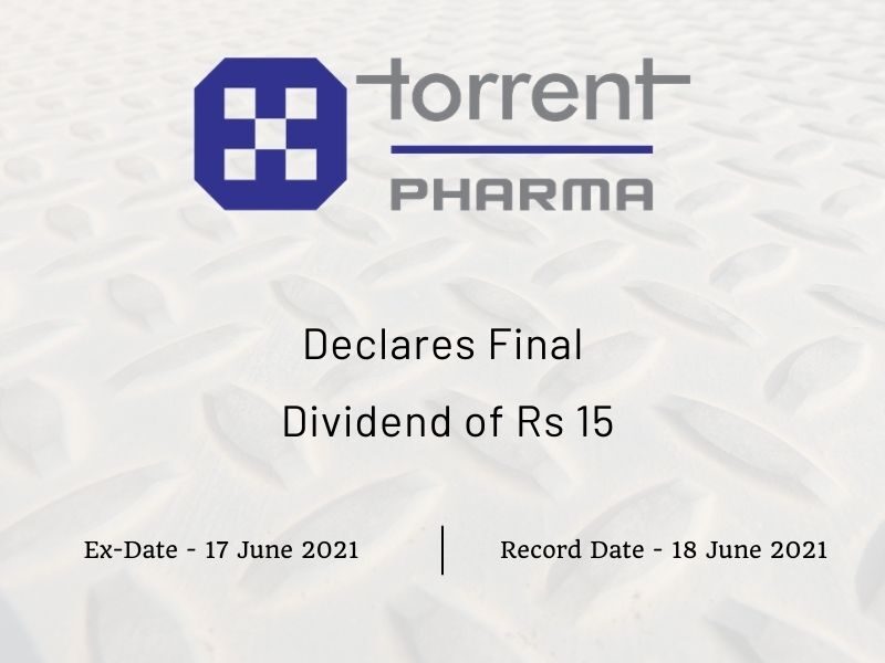 Torrent Pharmaceuticals Ltd Declares Final Dividend of Rs 15