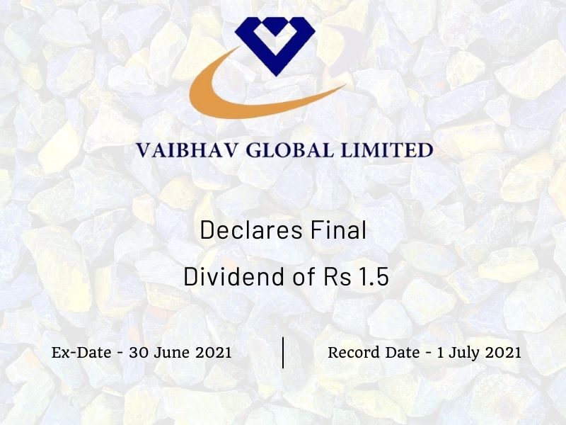 Vaibhav Global Limited Declares Final Dividend of Rs 1.5