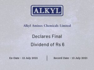 Alkyl Amines Chemicals Ltd Declares Final Dividend of Rs 6