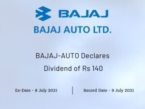 Bajaj Auto Ltd Declares Dividend of Rs 140