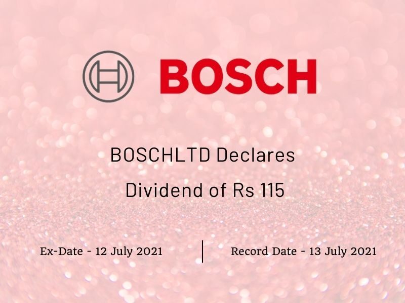 BOSCH Ltd Declares Dividend of Rs 115