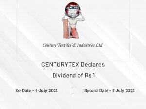 Century Textiles Ltd Declares Dividend of Rs 1