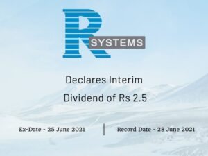 R Systems International Ltd Declares Interim Dividend of Rs 2.5