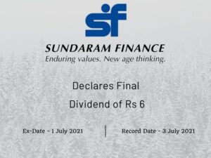 Sundaram Finance Ltd Declares Final Dividend of Rs 6