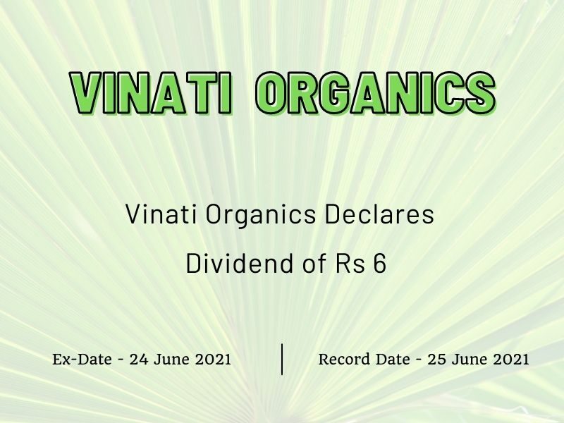 Vinati Organics Ltd Declares Dividend of Rs 6