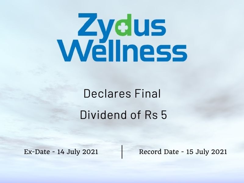 Zydus Wellness Ltd Declares Final Dividend of Rs 5