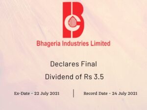 Bhageria Industries Ltd Declares Final Dividend of Rs 3.5