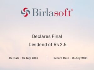 Birlasoft Ltd Declares Rs 2.5 Final Dividend (2021)