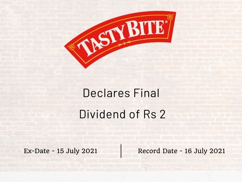 Tasty Bite Eatables Ltd Declares Final Dividend of Rs 2